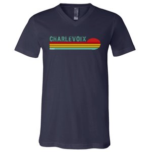 Charlevoix Michigan V-Neck T-Shirt