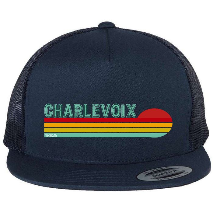 Charlevoix Michigan Flat Bill Trucker Hat