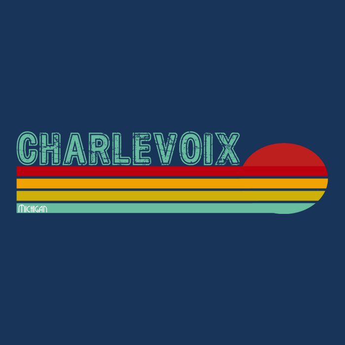 Charlevoix Michigan Flat Bill Trucker Hat