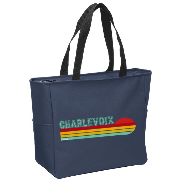 Charlevoix Michigan Zip Tote Bag