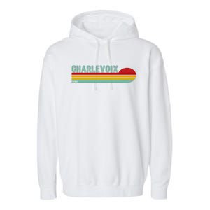 Charlevoix Michigan Garment-Dyed Fleece Hoodie