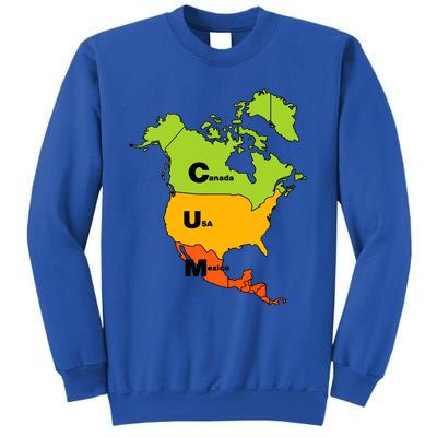 Cum Map Canada Usa And Mexico Sweatshirt