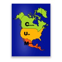 Cum Map Canada Usa And Mexico Poster