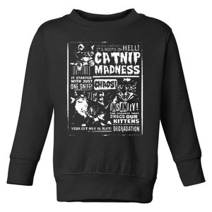 Catnip Madness Cute Kitten Cat Lover Toddler Sweatshirt