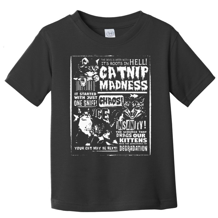 Catnip Madness Cute Kitten Cat Lover Toddler T-Shirt