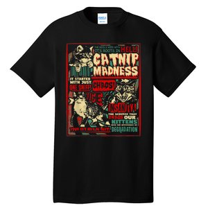 Catnip Madness Cute Kitten Cat Lover Gift For Cat Owners Tall T-Shirt