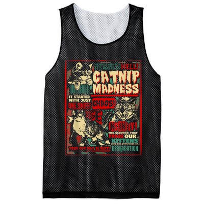 Catnip Madness Cute Kitten Cat Lover Gift For Cat Owners Mesh Reversible Basketball Jersey Tank