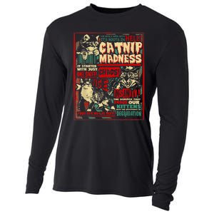 Catnip Madness Cute Kitten Cat Lover Gift For Cat Owners Cooling Performance Long Sleeve Crew