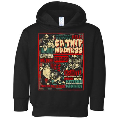 Catnip Madness Cute Kitten Cat Lover Gift For Cat Owners Toddler Hoodie