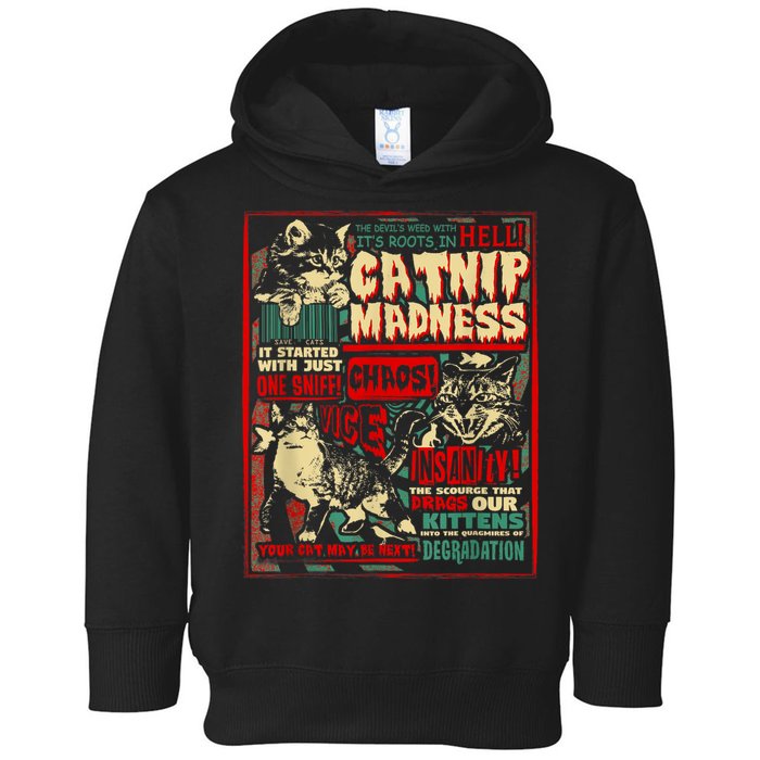 Catnip Madness Cute Kitten Cat Lover Gift For Cat Owners Toddler Hoodie