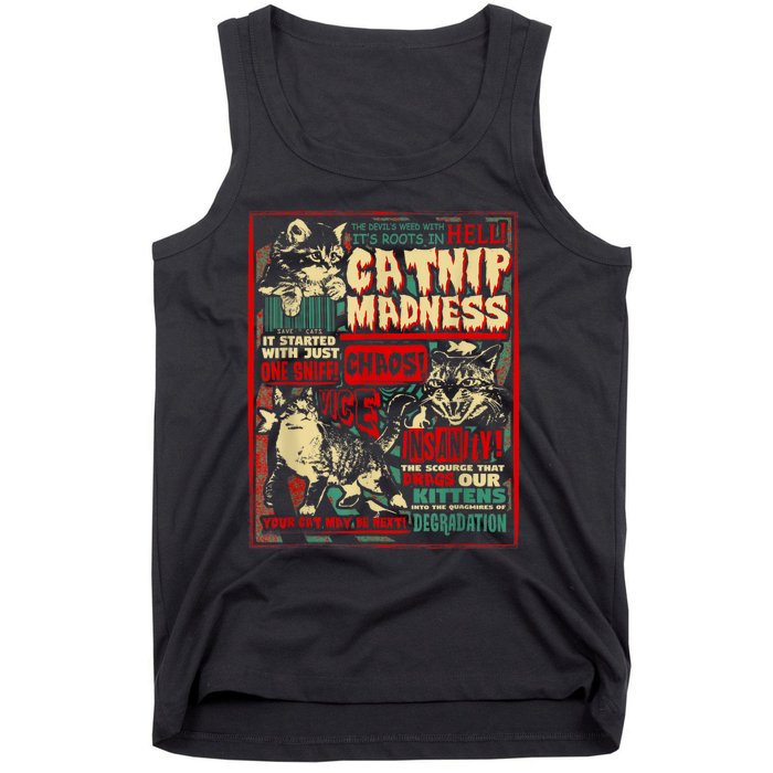 Catnip Madness Cute Kitten Cat Lover Gift For Cat Owners Tank Top