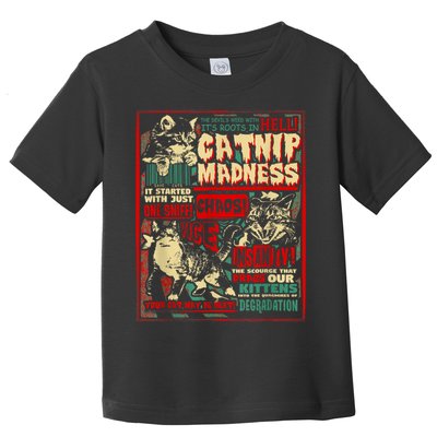 Catnip Madness Cute Kitten Cat Lover Gift For Cat Owners Toddler T-Shirt