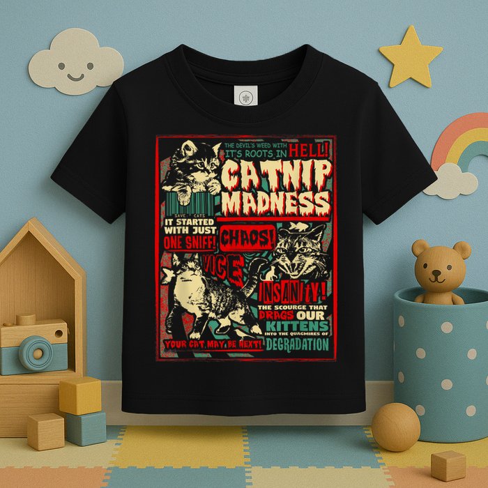 Catnip Madness Cute Kitten Cat Lover Gift For Cat Owners Toddler T-Shirt