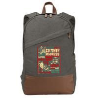 Catnip Madness Cute Kitten Cat Lover Gift For Cat Owners Cotton Canvas Backpack