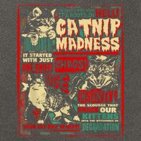 Catnip Madness Cute Kitten Cat Lover Gift For Cat Owners Cotton Canvas Backpack