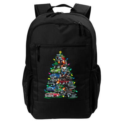 Car Madness Christmas Tree! Classic Muscle Cars And Hotrods Backpack