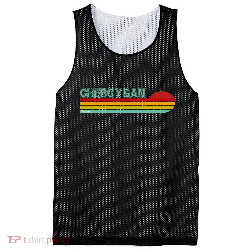 Cheboygan Michigan Mesh Reversible Basketball Jersey Tank