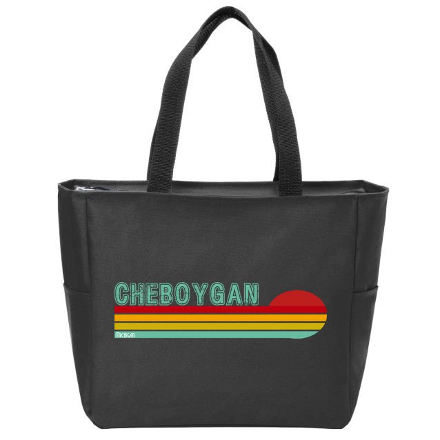 Cheboygan Michigan Zip Tote Bag