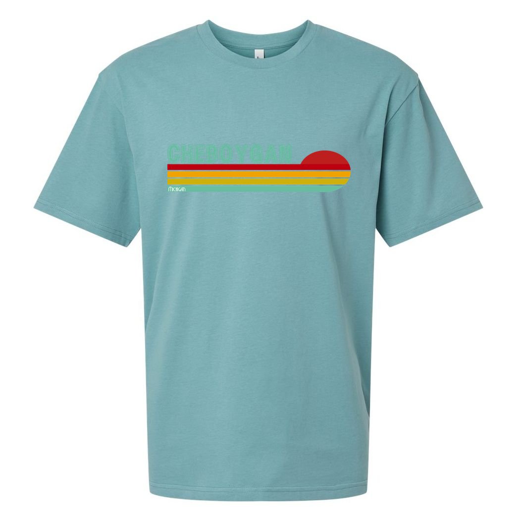 Cheboygan Michigan Sueded Cloud Jersey T-Shirt