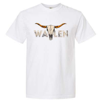 Country Music Cowgirl Bull Skull Garment-Dyed Heavyweight T-Shirt