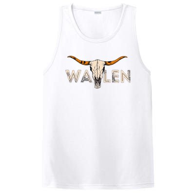 Country Music Cowgirl Bull Skull PosiCharge Competitor Tank