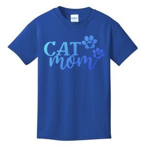 Cat Mom Cat Paws Cat Lover Funny Cute Cat Gift Kids T-Shirt