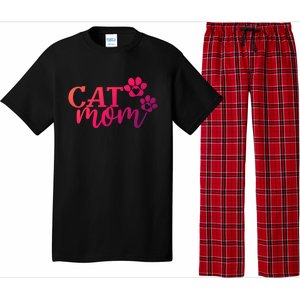 Cat Mom Cat Paws Cat Lover Funny Cute Cat Gift Pajama Set