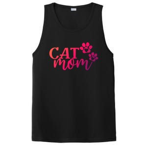 Cat Mom Cat Paws Cat Lover Funny Cute Cat Gift PosiCharge Competitor Tank