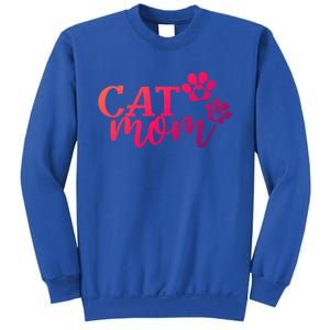 Cat Mom Cat Paws Cat Lover Funny Cute Cat Gift Sweatshirt