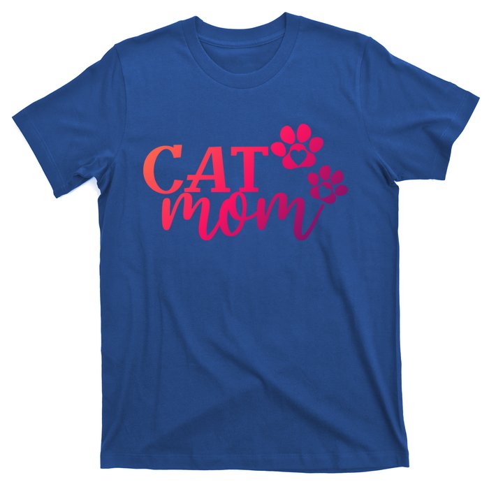 Cat Mom Cat Paws Cat Lover Funny Cute Cat Gift T-Shirt