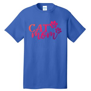 Cat Mom Cat Paws Cat Lover Funny Cute Cat Gift Tall T-Shirt