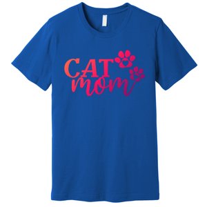 Cat Mom Cat Paws Cat Lover Funny Cute Cat Gift Premium T-Shirt