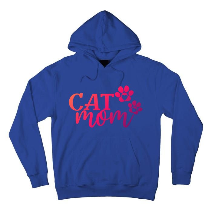 Cat Mom Cat Paws Cat Lover Funny Cute Cat Gift Tall Hoodie