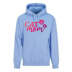 Cat Mom Cat Paws Cat Lover Funny Cute Cat Gift Unisex Surf Hoodie