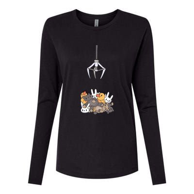 Claw Machine Womens Cotton Relaxed Long Sleeve T-Shirt