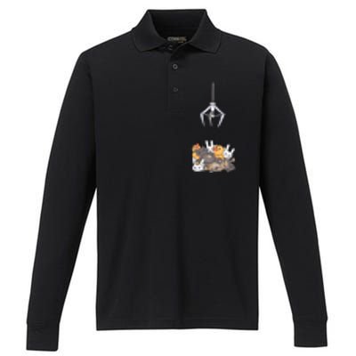 Claw Machine Performance Long Sleeve Polo