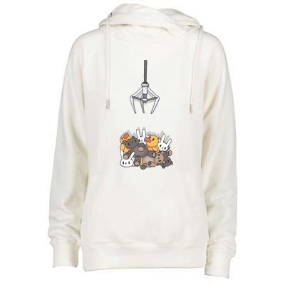 Claw Machine Womens Funnel Neck Pullover Hood