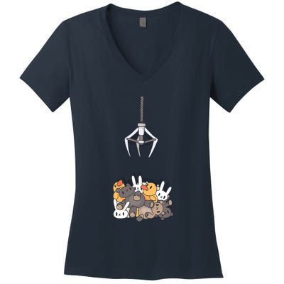 Claw Machine Women's V-Neck T-Shirt