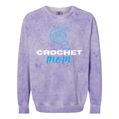 Crochet Mom Crocheter Knitting Crocheting Lovers Gift Colorblast Crewneck Sweatshirt