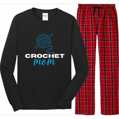 Crochet Mom Crocheter Knitting Crocheting Lovers Gift Long Sleeve Pajama Set