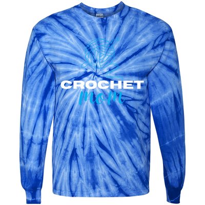 Crochet Mom Crocheter Knitting Crocheting Lovers Gift Tie-Dye Long Sleeve Shirt