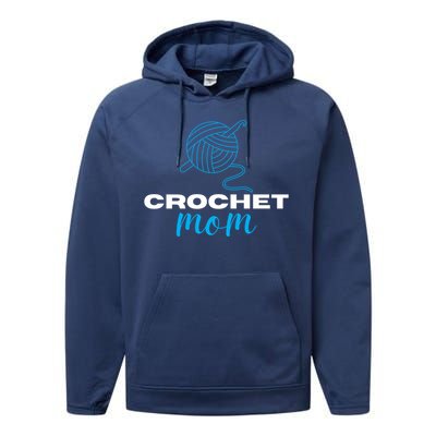 Crochet Mom Crocheter Knitting Crocheting Lovers Gift Performance Fleece Hoodie