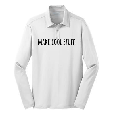 Creativity Make Cool Stuff Silk Touch Performance Long Sleeve Polo