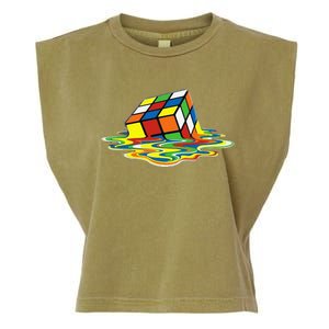 Cute Melting Cube Rubik Garment-Dyed Women's Muscle Tee