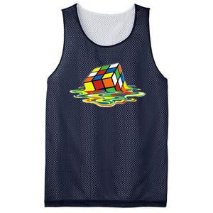 Cute Melting Cube Rubik Mesh Reversible Basketball Jersey Tank