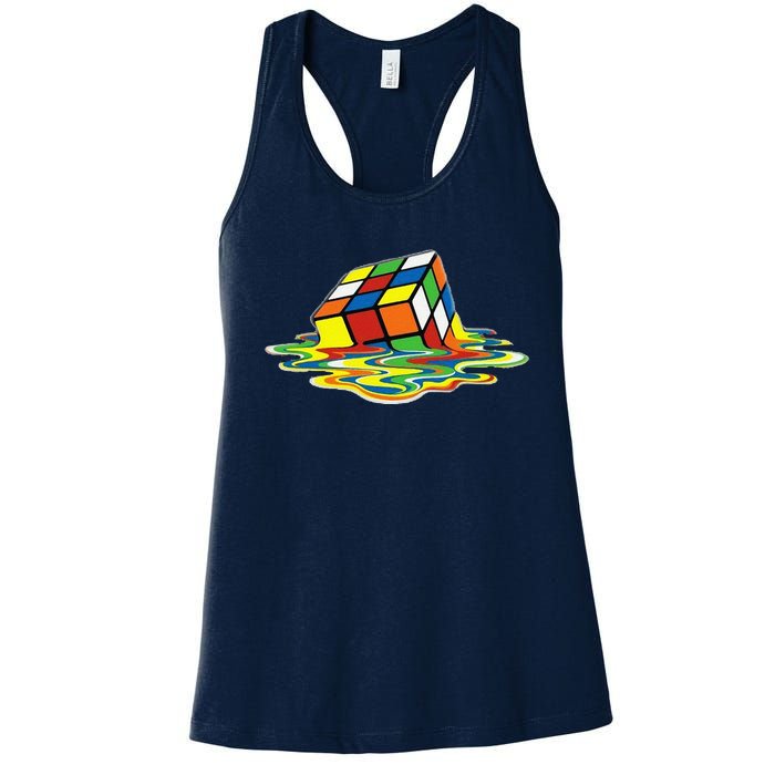 Cute Melting Cube Rubik Women's Racerback Tank