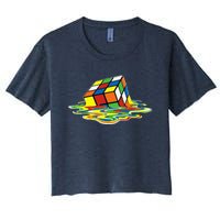 Cute Melting Cube Rubik Women's Crop Top Tee