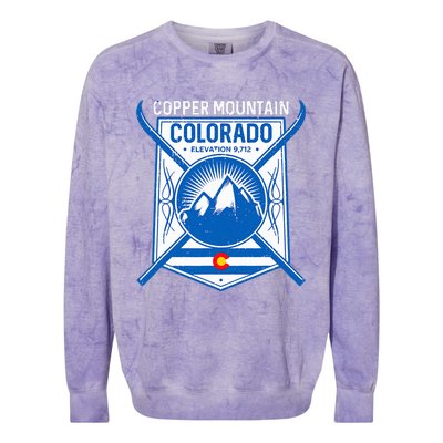 Copper Mountain Colorado Ski Mountains Colorblast Crewneck Sweatshirt