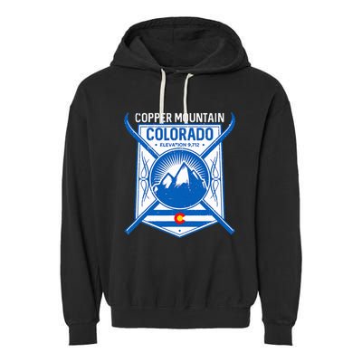 Copper Mountain Colorado Ski Mountains Garment-Dyed Fleece Hoodie