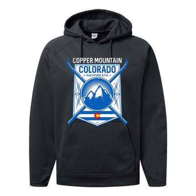 Copper Mountain Colorado Ski Mountains Performance Fleece Hoodie